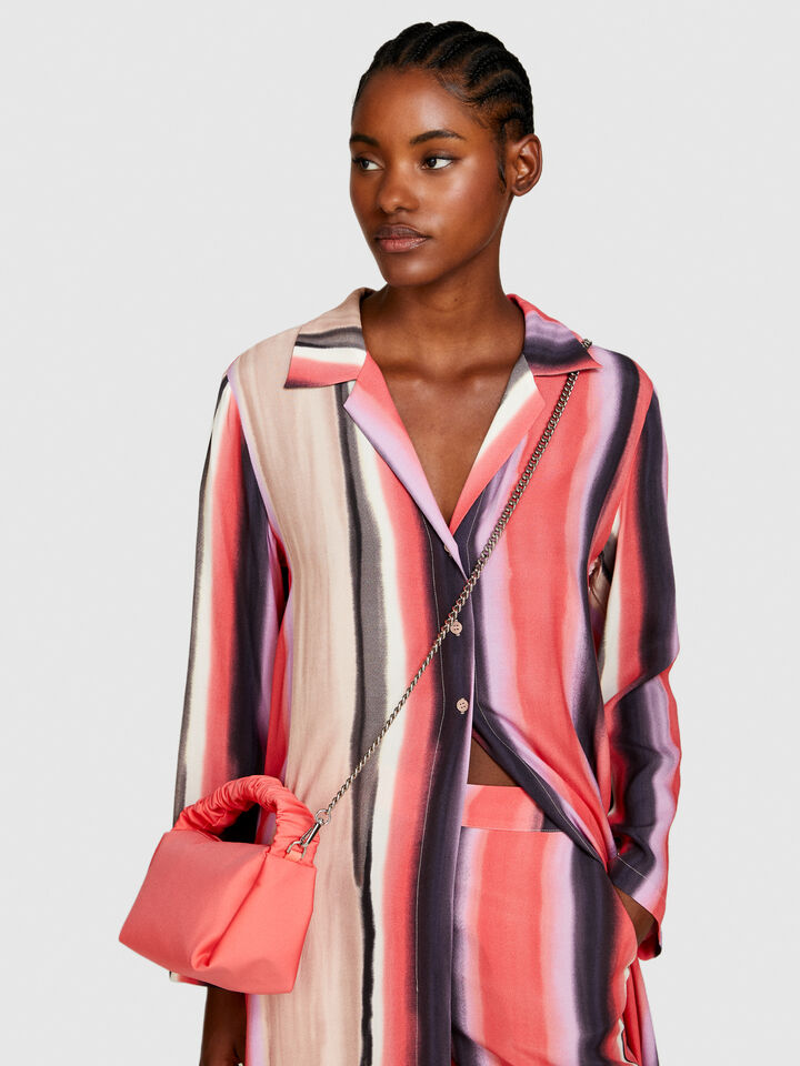 Handbag with rouched handle - null - Coral | Sisley image number 1